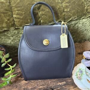 Vintage Coach Derby Satchel – Navy Glove-Tanned Leather – Excellent Condition